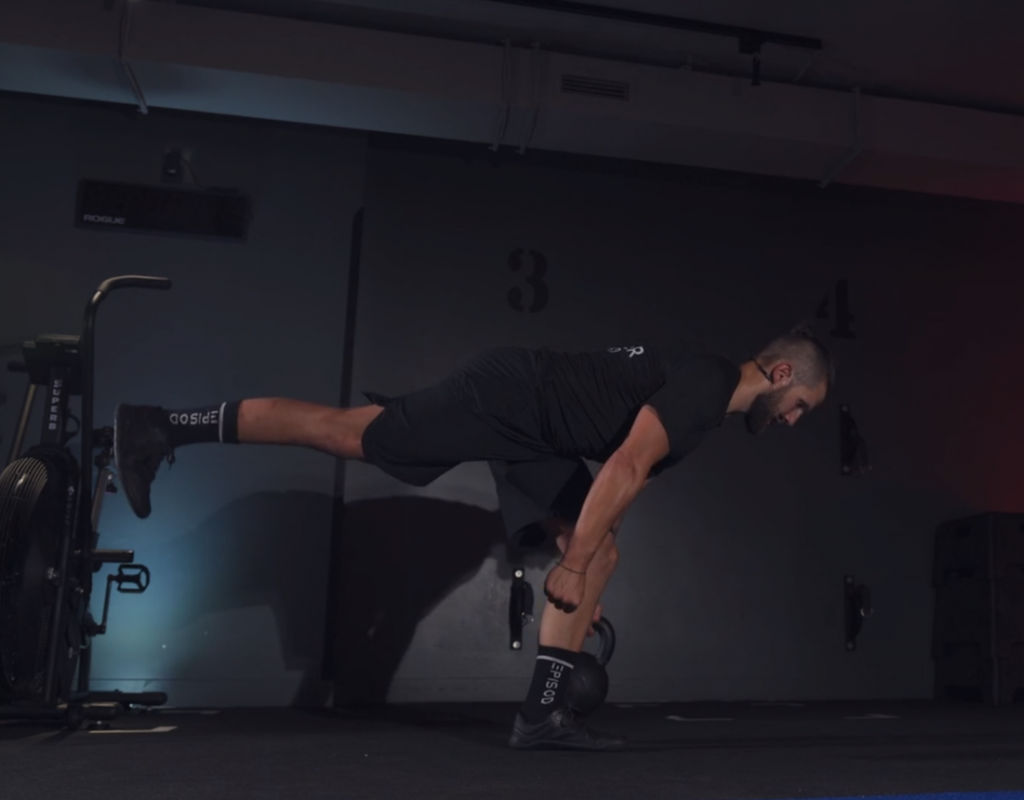 Vidéo Training Kettlebell Deadlift catch & press, Fentes